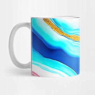 Rainbow colored marbled flow Mug